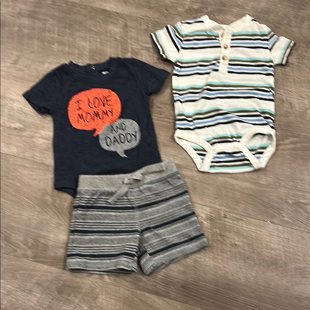Koalababy Onesies and Shorts Set 3-6 Months